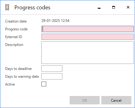 progress codes create