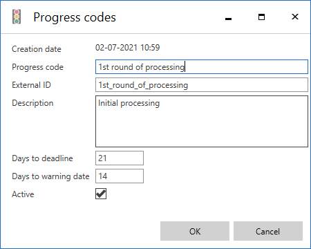 progress codes edit