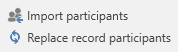 replace record participant