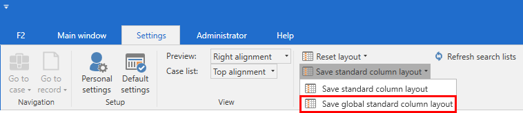 save global column settings