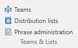 teams menu