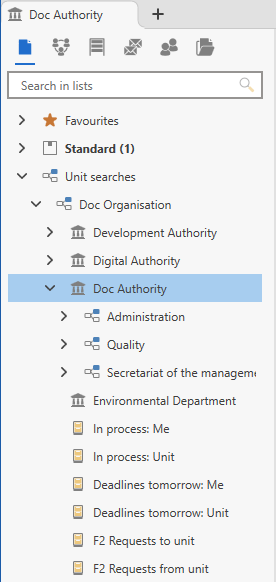 unit searches show all