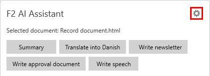 ai admin settings