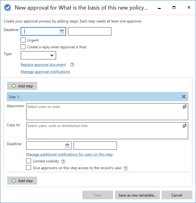 create approval flow