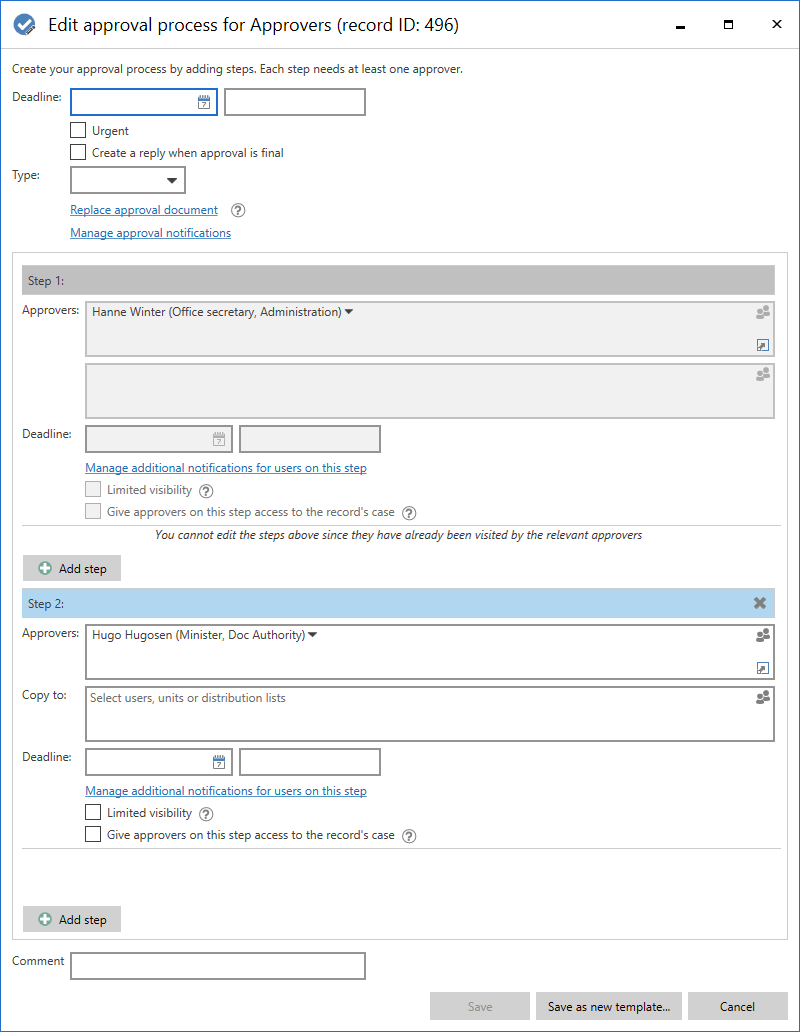 edit approval dialogue