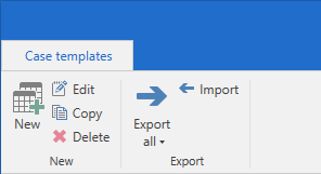 case templates menu items