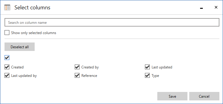 choose columns