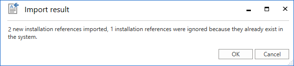 import result