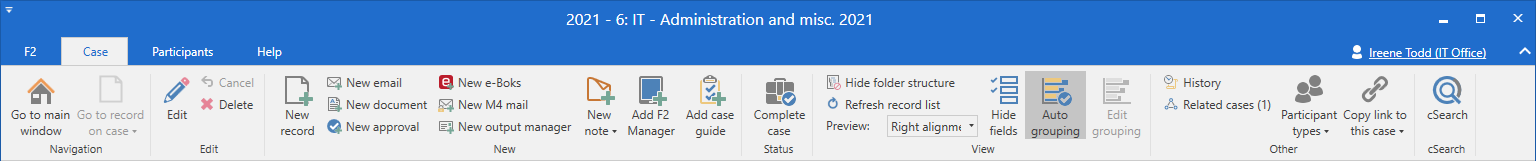 ribbon case window