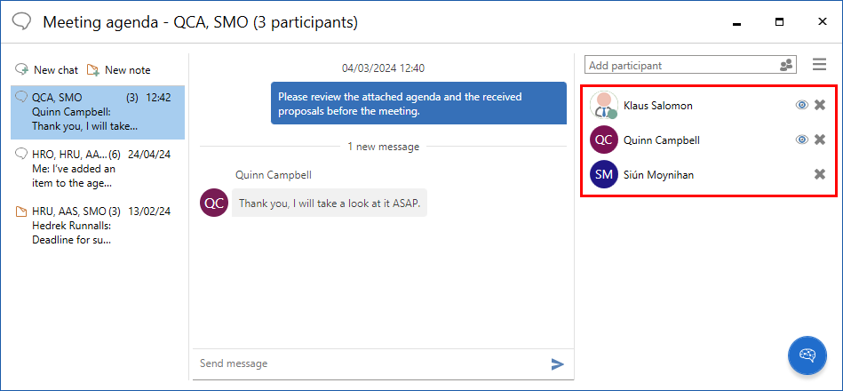 chat participants