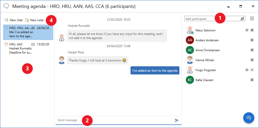 chat window