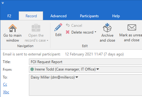 email details