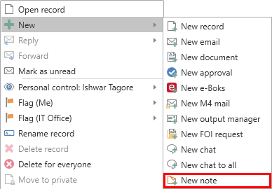 note right click