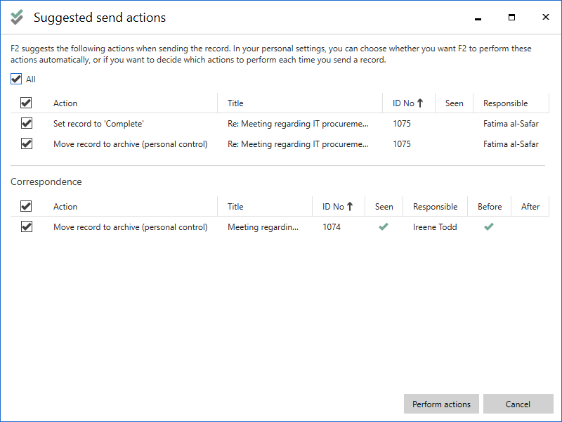 suggested reply actions