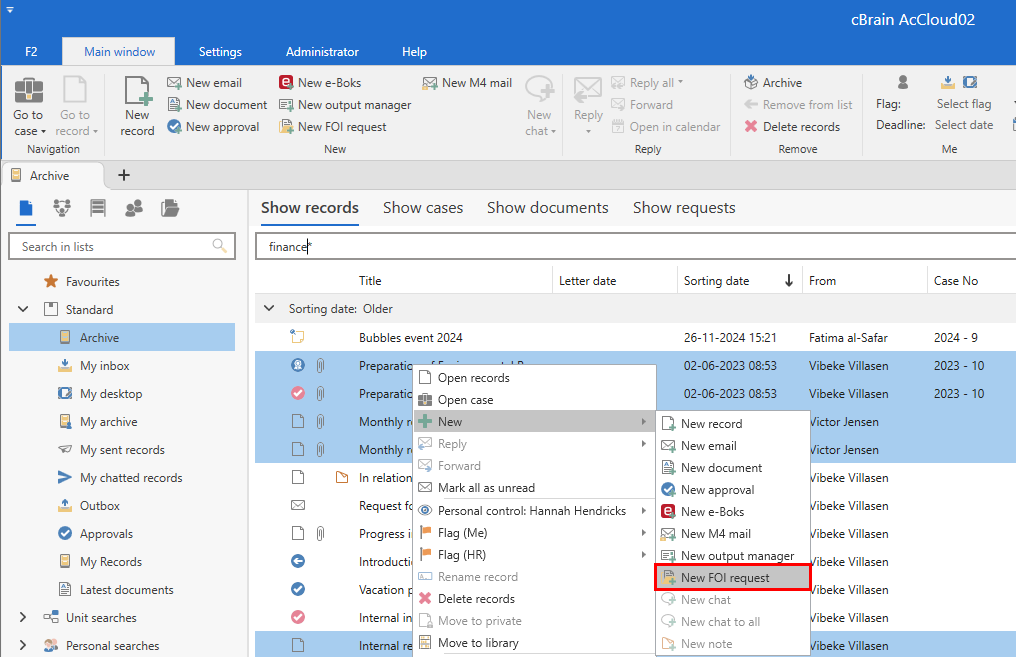create foi request main window