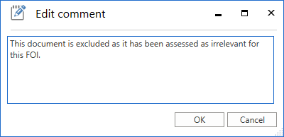edit comment dialogue