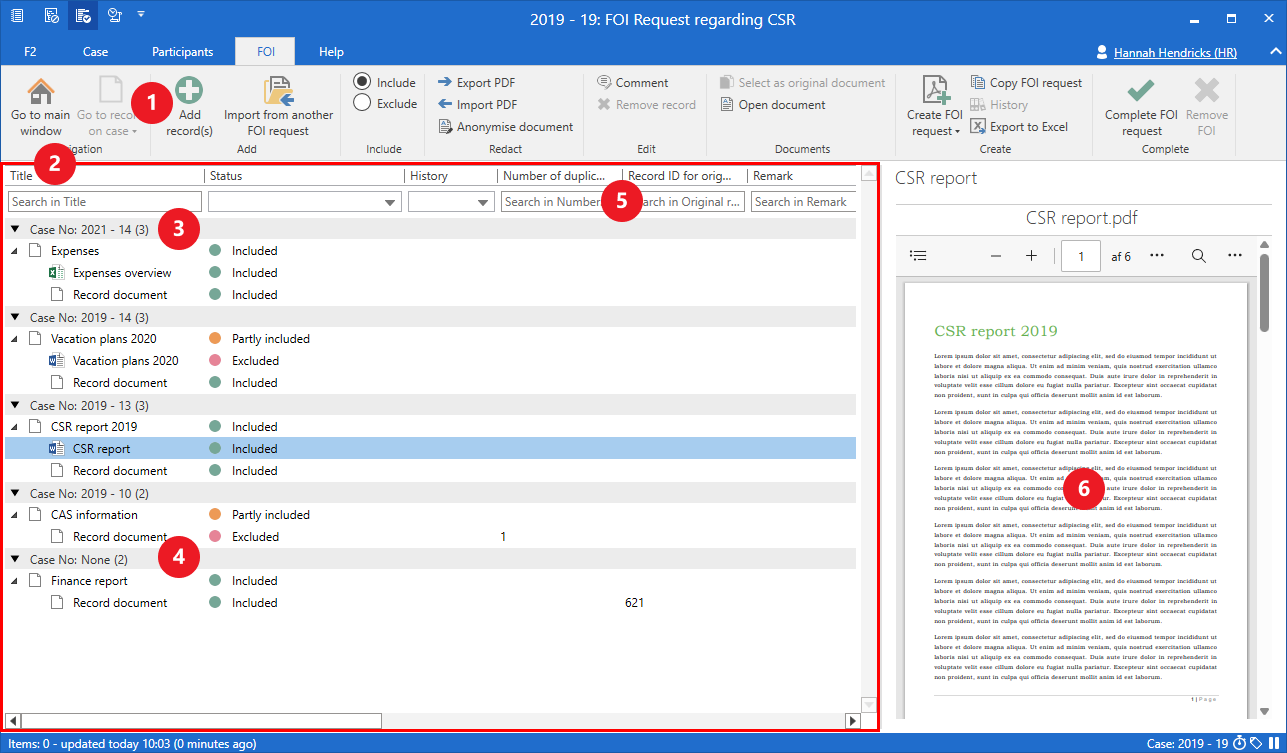 foi tab in case window numbers