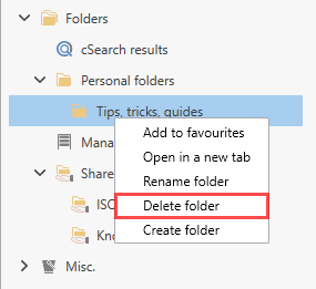 delete folder