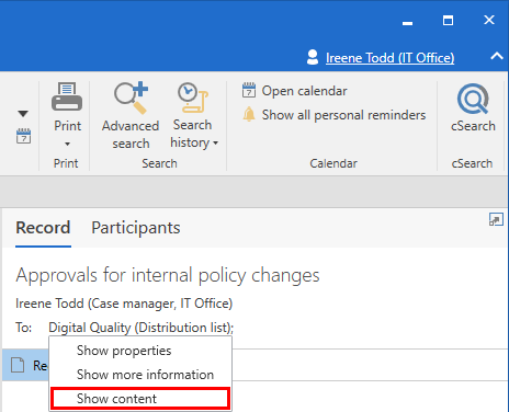 right click preview distribution list