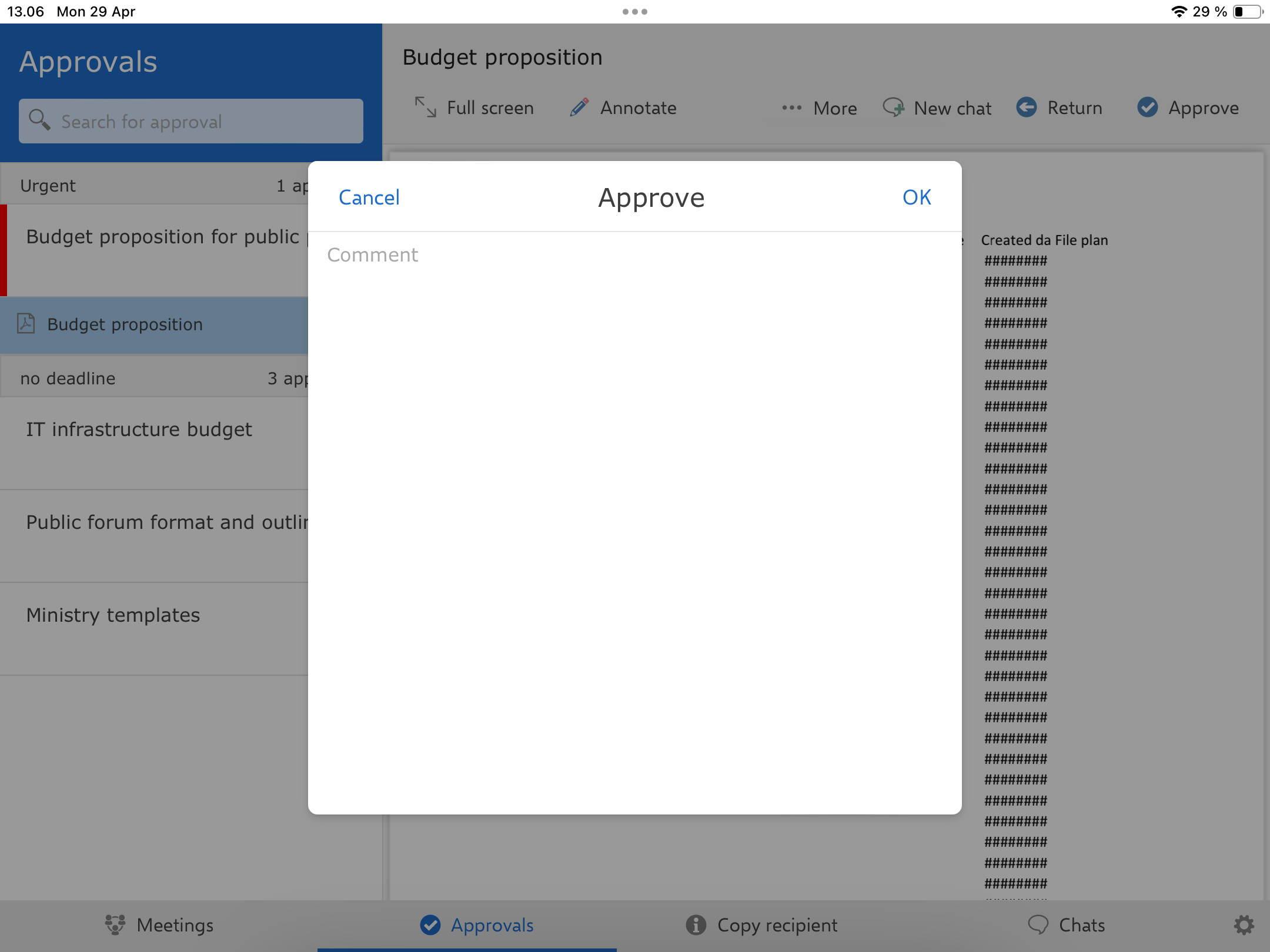 approvals approve