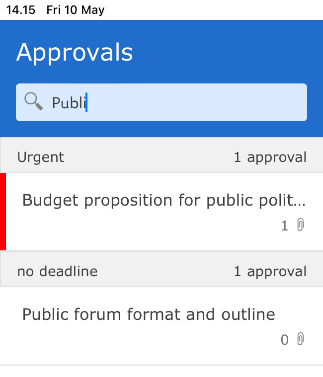 approvals search