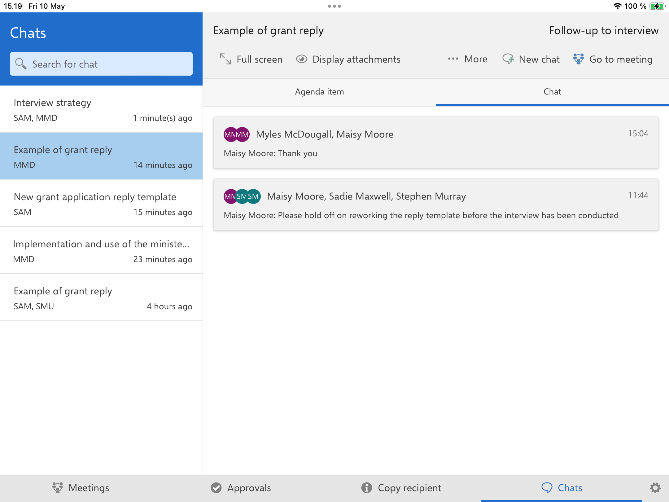 chats chat overview