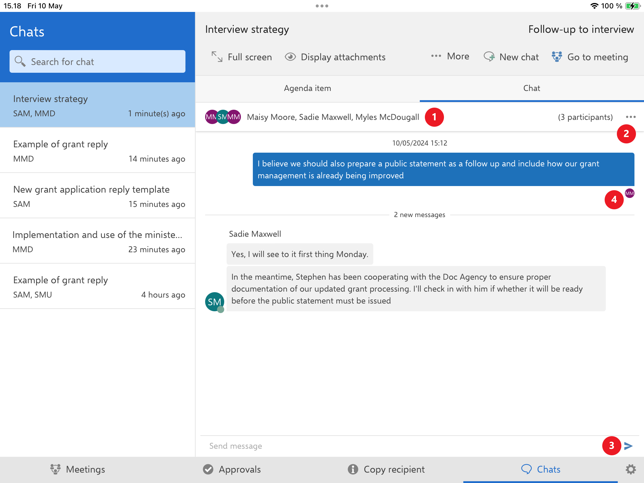 chats chat window