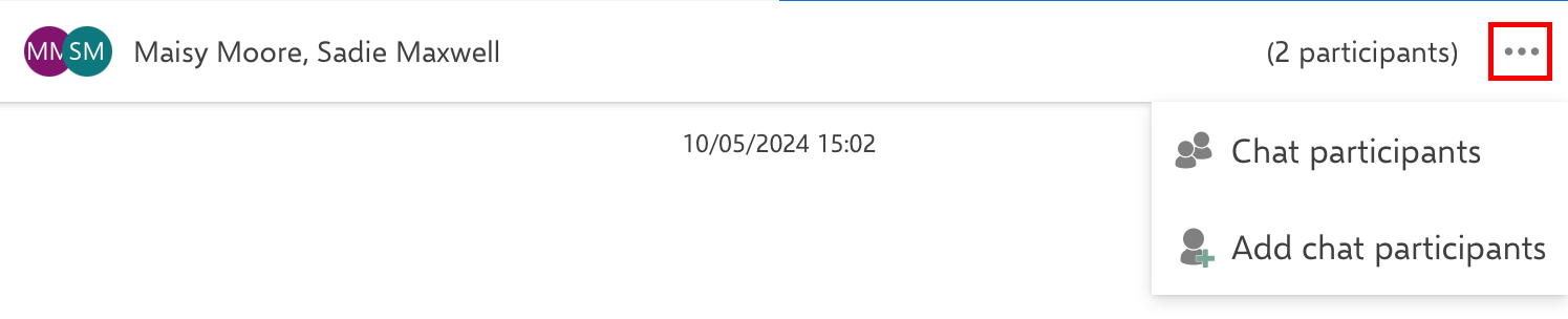 chats participants menu