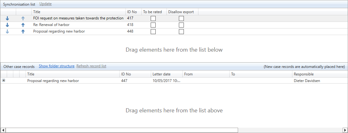 desktop field sync list