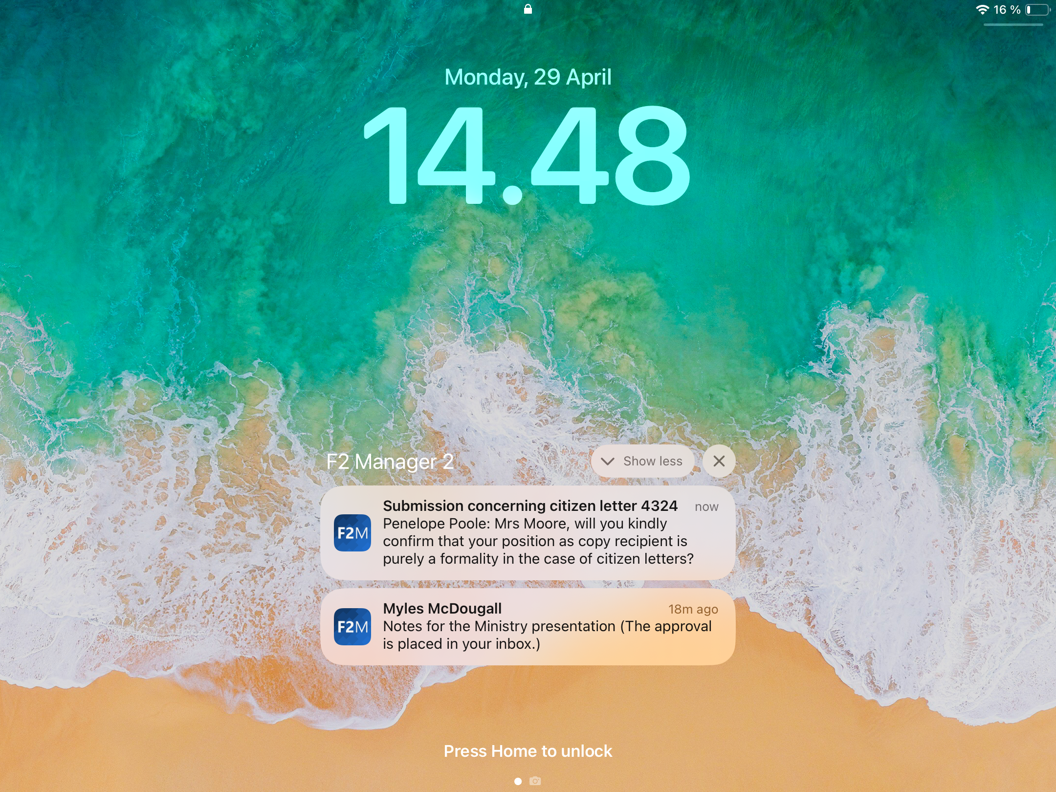 push notifications