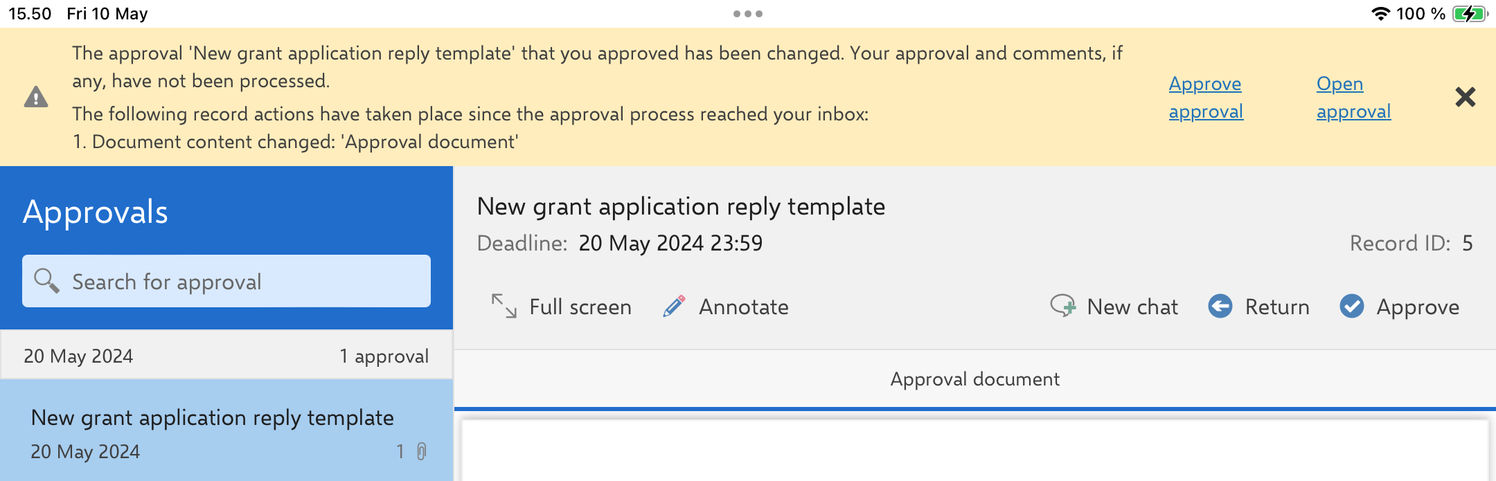 sync error message