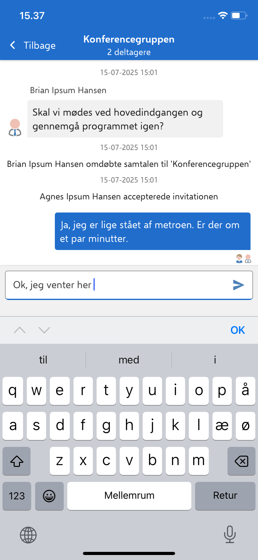 chat window