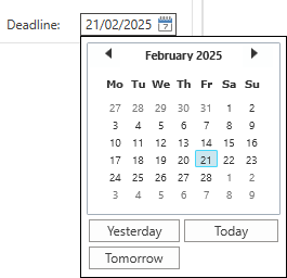 calendar deadline
