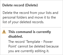 delete record