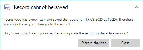 record not saved