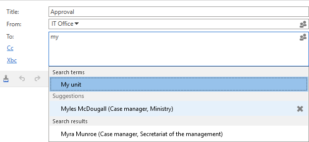 search participant grouping