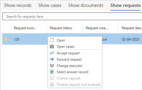 right click functions request