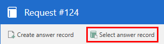 select answer record