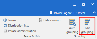 edit grouping menu item