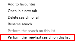 same search free text