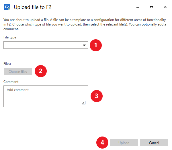 upload file dialogue