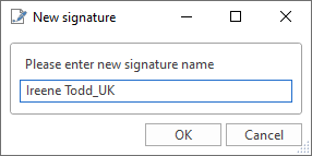 new signature