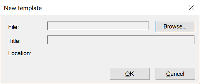 new template dialogue