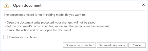 open document dialogue