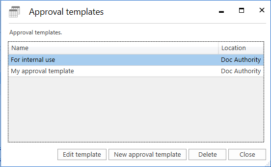 approval template dialogue