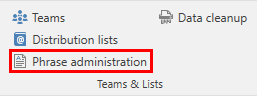 phrase administration