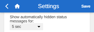auto hidden messages personal settings