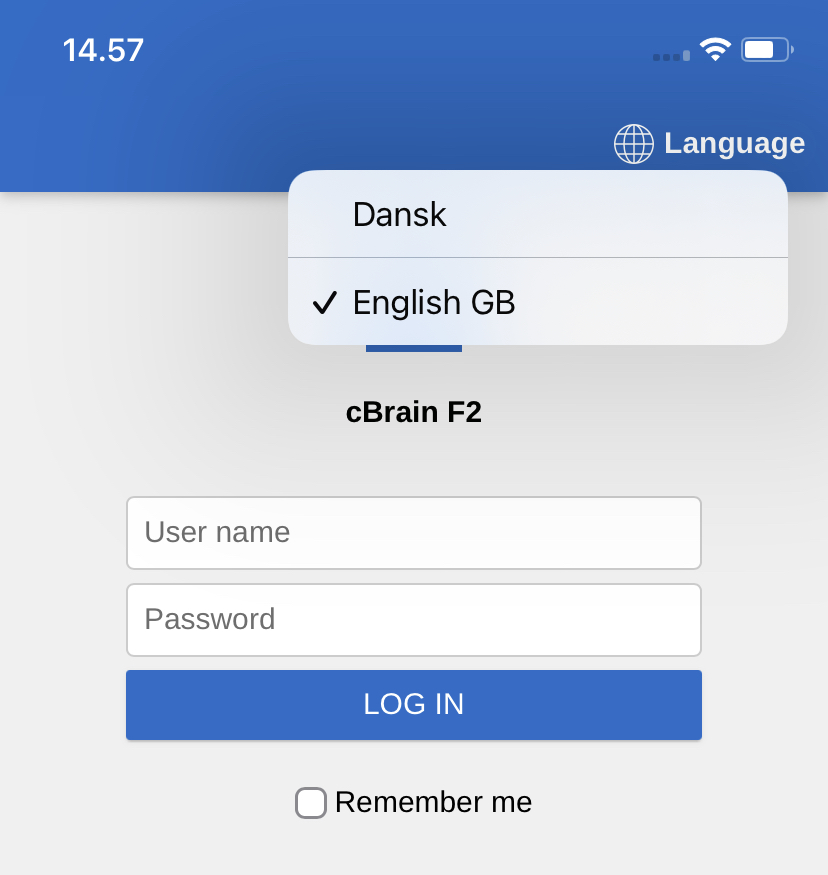 choose language ios