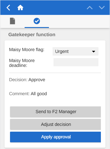 gateway approvals functions