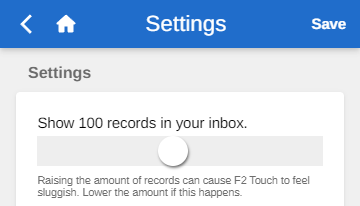 show records personal settings